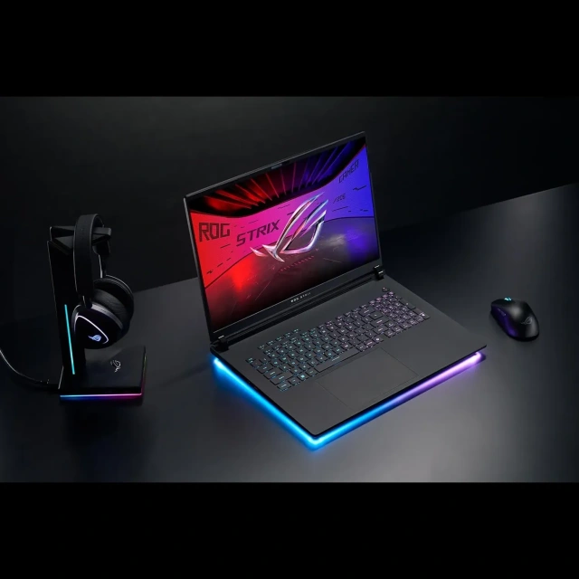 Ноутбук Asus ROG Strix G814FP-WS96 (AMD Ryzen 9 9955HX/18" 2560x1600/32Gb/1Tb SSD/GeForce RTX5070/Win 11 Home) Eclipse Gray - фото